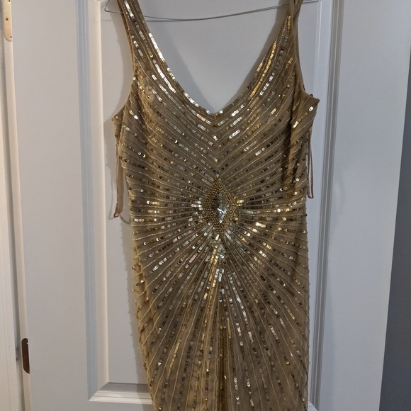 Aiden Mattox Gold Sequin Dress - Picture 5 of 5